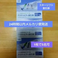 リフト利用券 割引券 3枚セット　日本駐車場開発 株主優待 リフト割引券