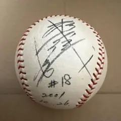 プロ野球　杉内俊哉　直筆サインボール　三菱重工長崎　#18 2001 硬式ボール