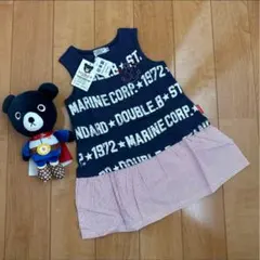 ★ダブルB★ノースリーブ★ワンピース★90★マリン★ミキハウス★日本製★新品★