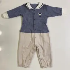 familiar ストライプロンパース 70