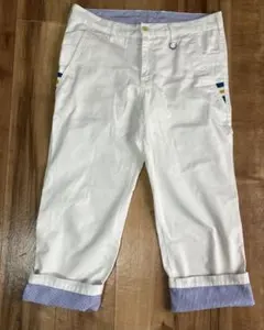 【中古】メンズ 七分丈ズボン　白　L THE SHOP TK MIXPICEのサムネイル