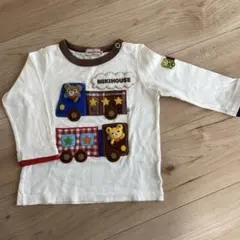 ミキハウス トラック刺繍 長袖Tシャツ