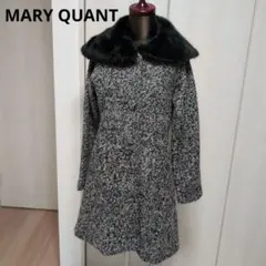 【美品】MARY QUANTマリークワント　ファー襟付きAライン2wayコートのサムネイル