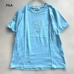FILA 半袖 Tシャツ ライトブルー Lサイズ 小さめのサムネイル