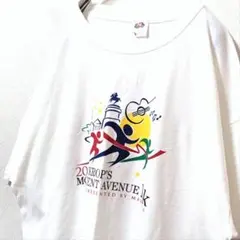 フルーツオブザルーム ユークロップス大通り10K Tシャツホワイト白XL古着