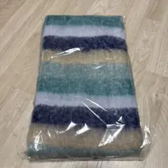 ストライプデザイン マフラー フリンジ付き