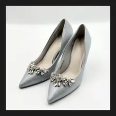 【完全未使用】RANDA ビジューポインテッドトゥパンプス シルバー 22.5