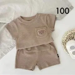 【夏物半額SALE!!】もこもこくまさん セットアップ ルームウェア100＊韓国