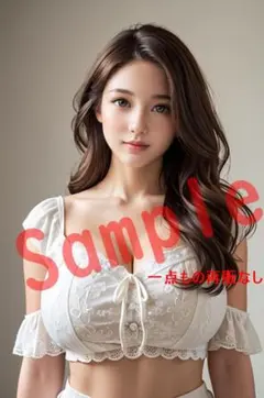 A2490 1点物　高画質AI美女グラビア　A4ポスター 巨乳　 清楚 イラスト