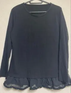 INNOCENTE カットソー　黒　シースルー　レディース　イノセント