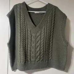 GU Vネック ニットベスト XL