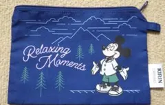 ディズニーランドミッキーマウス＆ミッキーマウス ポーチブルー1個新品