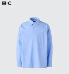 新品 UNIQLO C ブロードオーバーサイズシャツ ブルー　XL