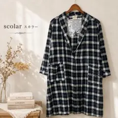美品　大きいサイズ scolar スカラー チェック　羽織りのサムネイル