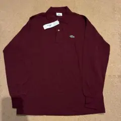 ［新品］LACOSTE バーガンディ 長袖ポロシャツ サイズ3