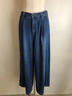 beauty &youth ワイドデニムパンツ　コットン100%