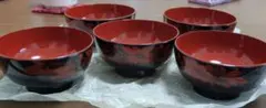 漆塗 お椀 5個セット