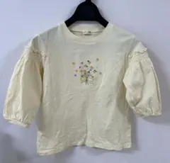 KP ニットプランナー　サイズ140 花束刺繍 5部袖Tシャツ