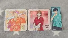 呪術廻戦 極楽湯 コラボ コースター ステッカー 虎杖悠仁 釘崎野薔薇 伏黒恵