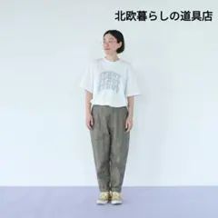 北欧暮らしの道具店/秋いちボトムス/グレンチェック(Mサイズ)コットンリネン