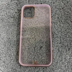iPhone15 用透明ケース パープルフレーム