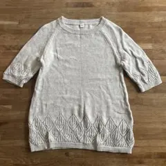 無印良品 透かし編みチュニック ワンピース 100センチ