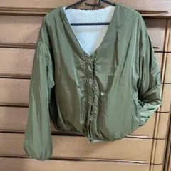 リバーシブル ボアジャケット オリーブ