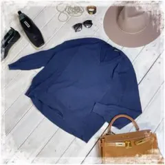 『MAYSON GREY』Vネック　ニット　セーター　ネイビー　紺　サイズ2