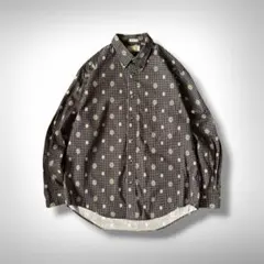 【90’s NATURAL ISSUE】レトロ総柄BDシャツ M