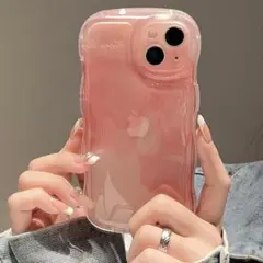 iPhone14ケース ピンク TPU 透明ケース 衝撃吸収 ソフトケース