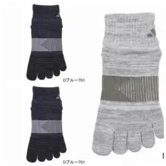 レディースショート丈【アディダス×福助】五本指ソックス滑り止め付き 3足セット