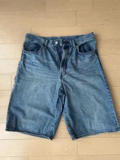 GU メンズ デニムハーフパンツ Lサイズのサムネイル