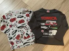 新品　タグ付き　トミカ 長袖Tシャツ 2枚セット 100 しまむら