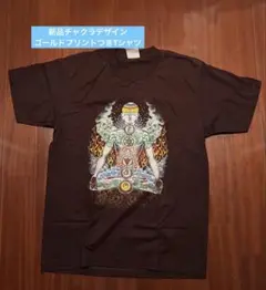 新品　チャクラデザイン　ゴールドプリントつきTシャツ