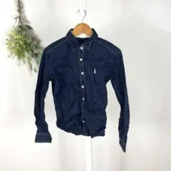 T01024 イーストボーイ　シャツ　ネイビー　M 綿　長袖　カジュアル　セール
