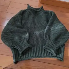 韓国　ダークグリーン ニット　120cm