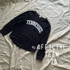 オフィシャルチーム 130 ロンT 長袖 黒 ブラック