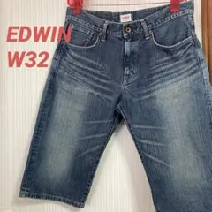 EDWIN エドウィン 505 ジーンズ デニム ハーフパンツ ショーツ W32のサムネイル