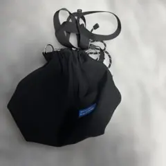 ブラック ドローストリングバッグ