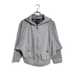 CECIL McBEE パーカー M グレー 羽織り ドルマン ゆったり 上品