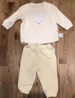 UNIQLO フリース　パジャマ　ミッフィー　黄色　80サイズ