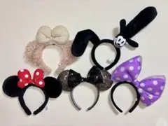 ディズニーキャラクター カチューシャ 5点セット