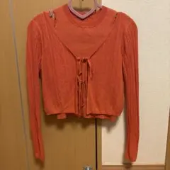 JILLSTUARTリブニット アンサンブル 長袖 オレンジのサムネイル