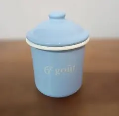 6e goût 蓋付きキャニスター 青 コーヒー 紅茶