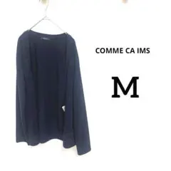 【COMME CA ISM】ネイビー×ブラック　カーディガン　M 秋冬