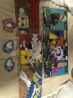 ワンピース　一番くじ　雷鳴への忠誠　色紙　ラバートレイ　タオル　　セット