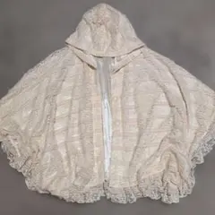 CINEMA CLUB フード付きレースカーディガン M