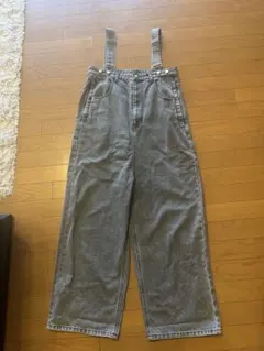 新品タグ付】AGAWD アガウド デニムサロペット ブラック Fサイズ