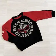 ヒステリックミニ «80» BIGロゴ スウェット 長袖 トレーナー 赤黒