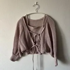 Chico メッシュボレロカーディガン　リブキャミソール